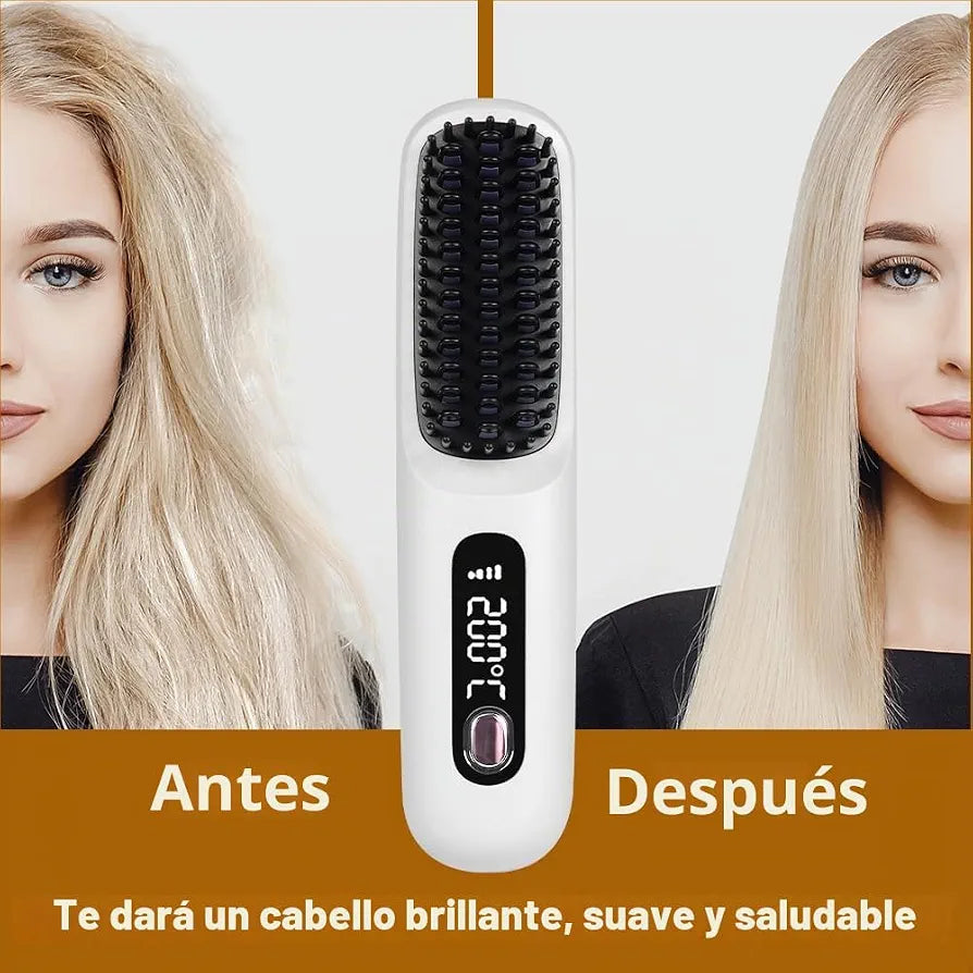 Cepillo Alisador Inalámbrico+Accesorios