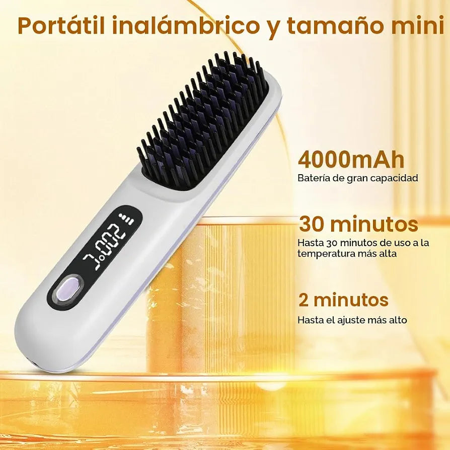 Cepillo Alisador Inalámbrico+Accesorios